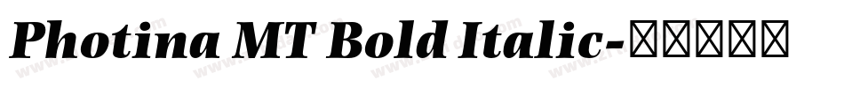Photina MT Bold Italic字体转换